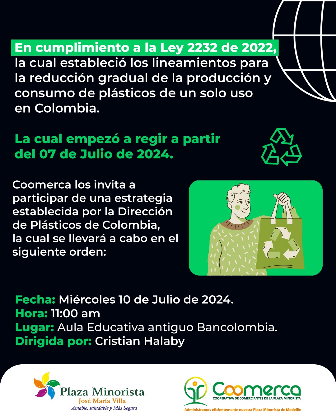 Ley 2232 de 2022 Reducción gradual de la Producción de Plástico de un solo uso